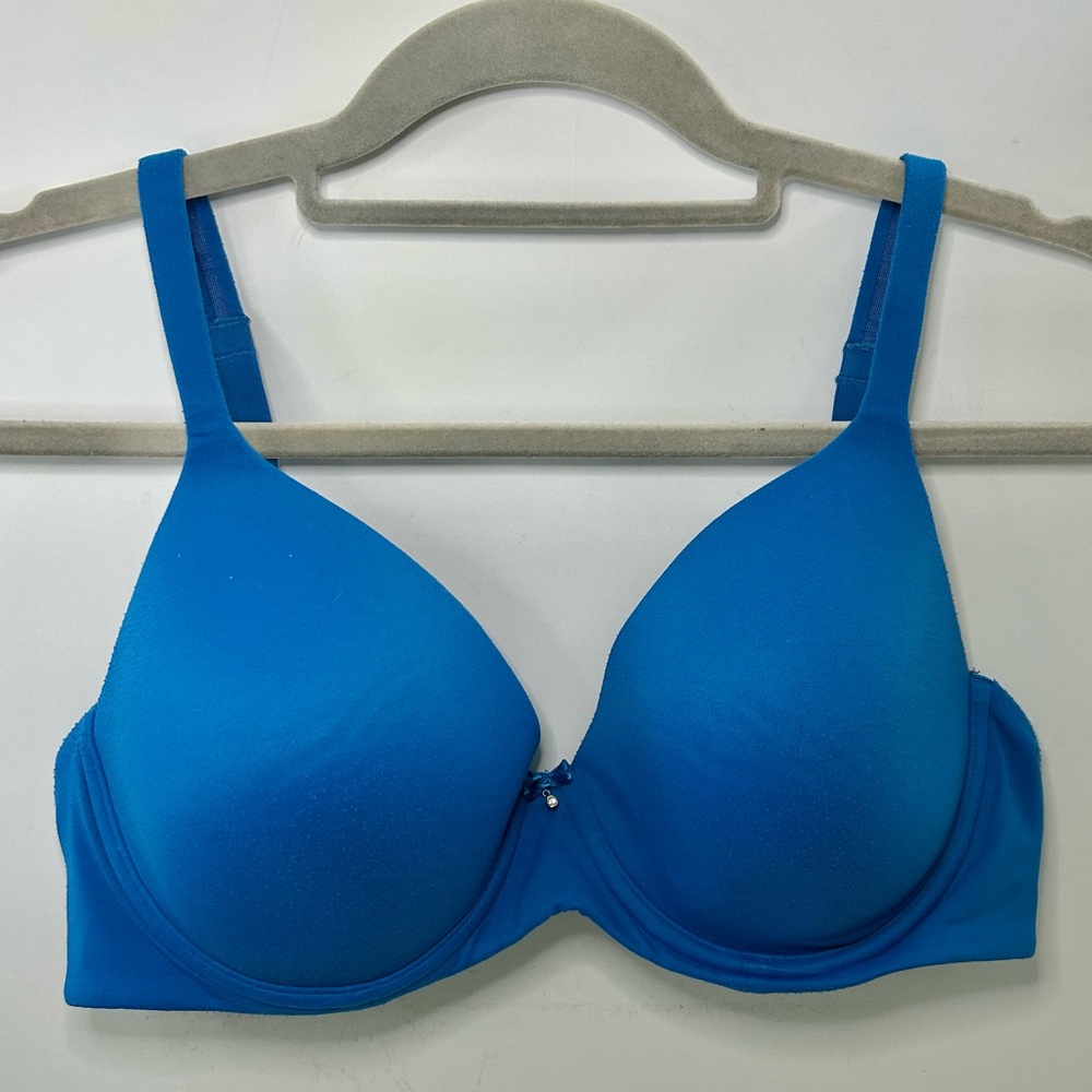 Soma Embraceable Full Coverage Bright Blue Adjustable Strap Bra 38C